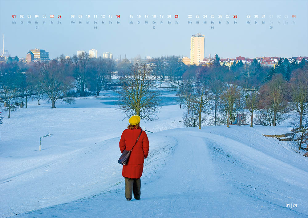 Kalender Karlsruhe 2024 Kalenderblatt Januar: Günther-Klotz-Anlage